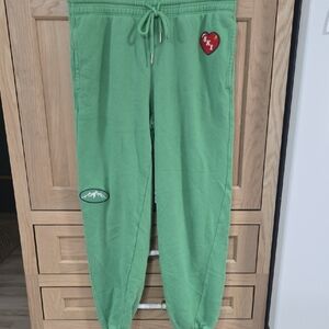 Aerie Womens Green Sweatpants (Smiley Face, Snowflake, Mountains, Heart)